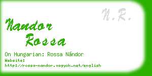 nandor rossa business card